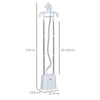 HOMCOM Upright Garment Clothes Steamer with 6 Steam Setting, 45s Fast Heat-up, 1.7L Water Tank and 35g/min steam flow, Wrinkle and Odour Remover Suitable for all Fabrics, 1960W, White