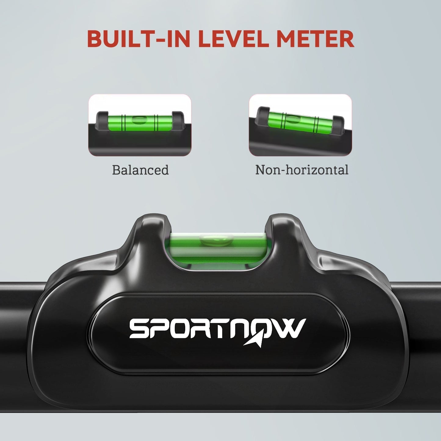 قضيب عقلة SPORTNOW، لأبواب بعرض 92-120 سم، بدون براغي، أقصى حمل 200 كجم