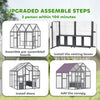 PawHut Large Walk In Chicken Run with Waterproof & Anti-UV Cover, for 6-8 Chickens, for Garden, Farm, 5.5' x 6' x 6'