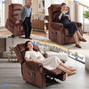 HOMCOM Power Lift Recliner with Vibration Massage and Heat, Lift Chair for Tall with Wood Grip, Pocket Spring, Brown
