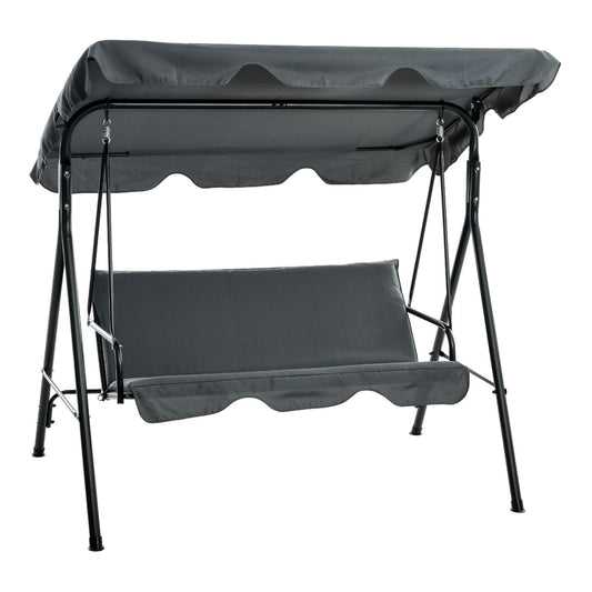 Outsunny 3 Seater Garden Swing Chair in Grey