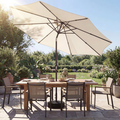 Outsunny 2.7 m Garden Parasol Umbrella in Cream White