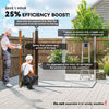 Outsunny 6 x 8ft Galvanised Steel Shed - Brown Wood-Effect