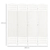 HOMCOM 4 Panel Folding Room Divider, Privacy Screen, Freestanding Paravent Partition Separator for Living Room, Bedroom and Office, 160 x 170cm, White