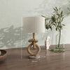 HOMCOM Nautical Table Lamps Set of 2 with USB Charging Port, Bedside Lamps for Bedroom Living Room, Warm White LED Bulb Included, with Hemp Rope, Natural