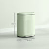HOMCOM 20L Metal Kitchen Bin, with Soft-Close Lid - Light Green