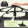 PawHut Foldable Dog Cat Tent with Water-Resistant Oxford, Carry Bag for Extra Large Dog, Charcoal Grey