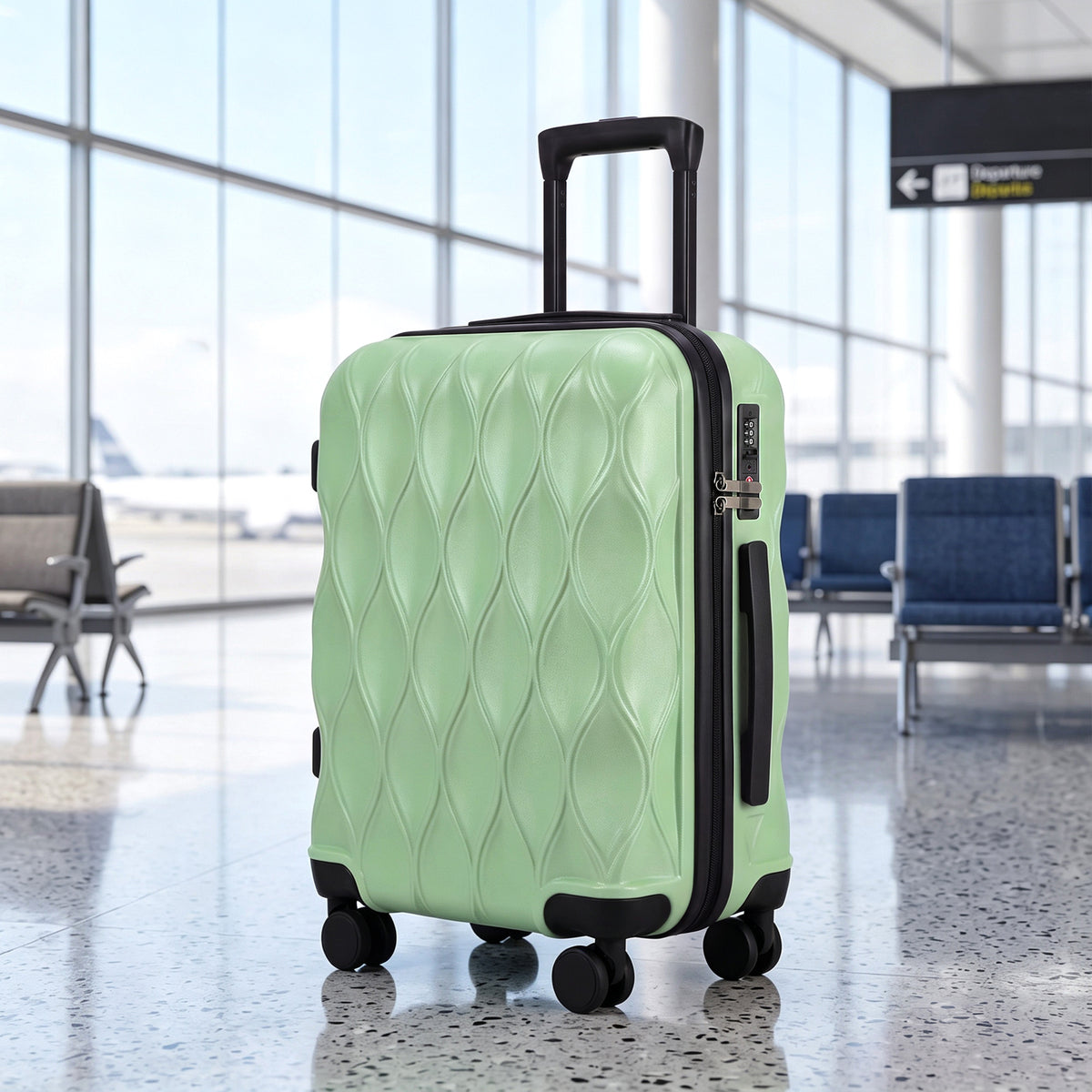 HOMCOM 20Inch Suitcase in Green