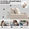 HOMCOM Two-Seater Pull-Out Sofa Bed - Beige