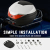 HOMCOM 32L Motorcycle Tail box Helmet Top Case Motorbike Luggage Storage Trunk Carrier Mount Rack