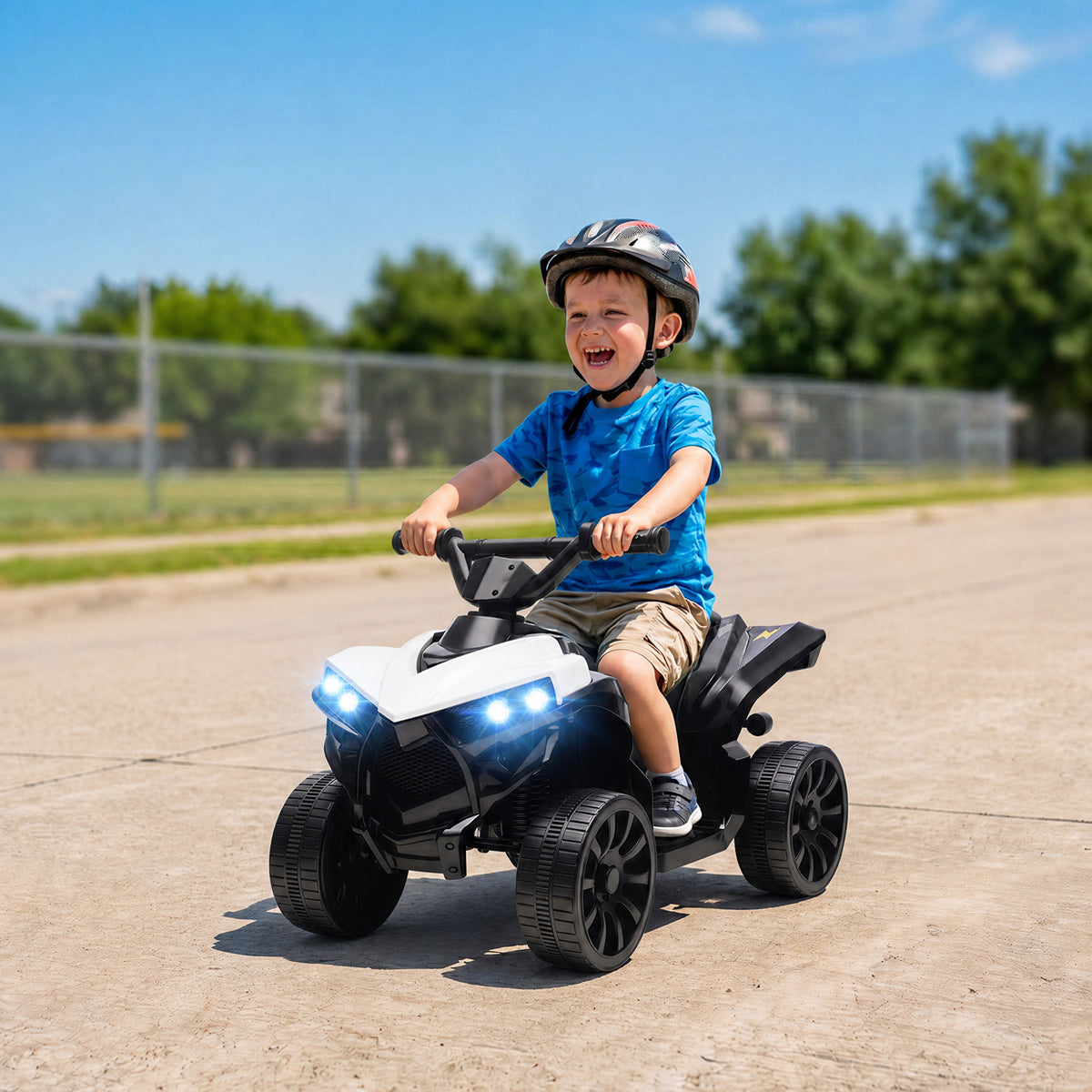 AIYAPLAY 6V Kids ATV in White