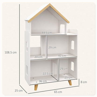The kids storage unit showing various dimensions with lines and labels on a plain background
