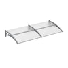 Outsunny Front Door Canopy Outdoor Awning Aluminium Rigid Plastic Polycarbonate Rain Shelter UV Water Rain Resistant 196 x 75cm Clear