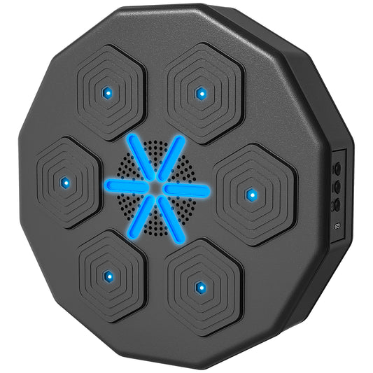 SPORTNOW Music Boxing Machine with Bluetooth Connection and LED Light Smart, Wall Mounted for Punching Beat Boxing Training