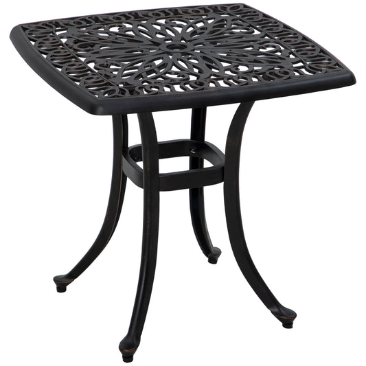 Outsunny Cast Aluminium Bistro Table in Bronze Tone